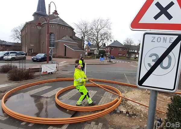 Bauarbeiten Glasfaser Hergenrath